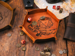 Leather Rolling Dice Tray