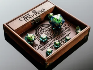 Wooden Dice Tray – handcrafted dice rolling tray with engraved map design