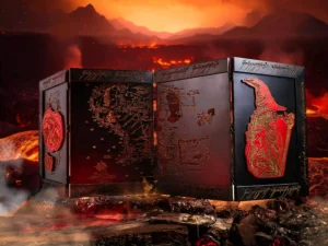 Wooden 3D DM screen with engraved design for tabletop role-playing games