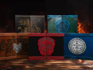 Wooden 3D DM screen with engraved design for tabletop role-playing games