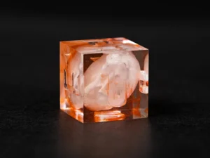 Resin dragon-themed polyhedral dice set for tabletop role-playing games