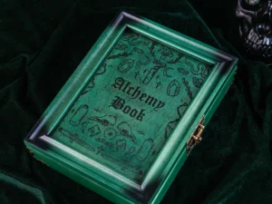 Dice Box Combo – handcrafted wooden dice storage and rolling tray with engraved fantasy artwork