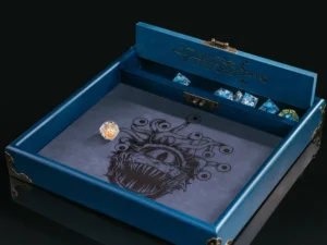Wooden Dice Tray – handcrafted dice rolling tray with engraved map design